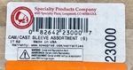 Specialty Products Co 23000 Cam/cast Sleeve Assortment (6). Fixed Price $185.00.