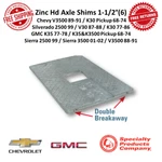 Spc Zinc Hd Axle Shims 1.5 Degree Angle Set Of 6 For Silverado 2500, Sierra 3500. Fixed Price $94.69.